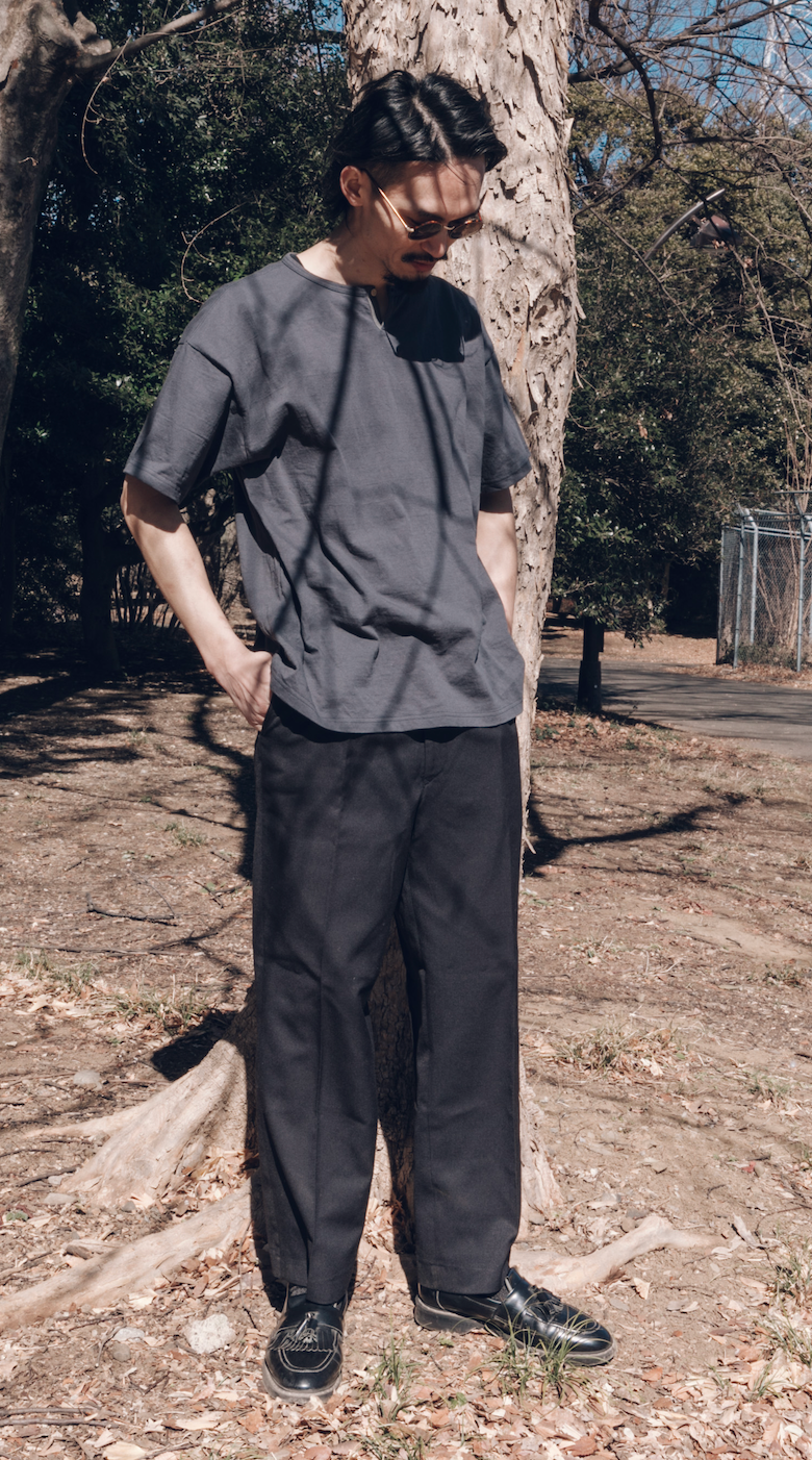 DARU HENRY NECK S/S T - C.GRAY