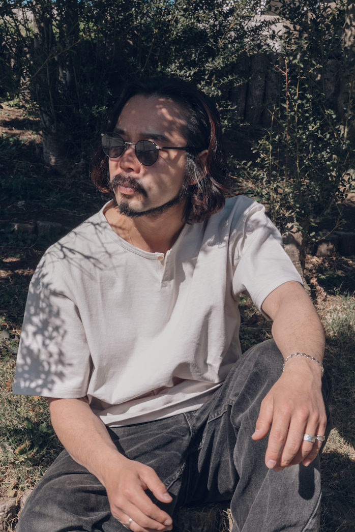 DARU HENRY NECK S/S T - ECRU