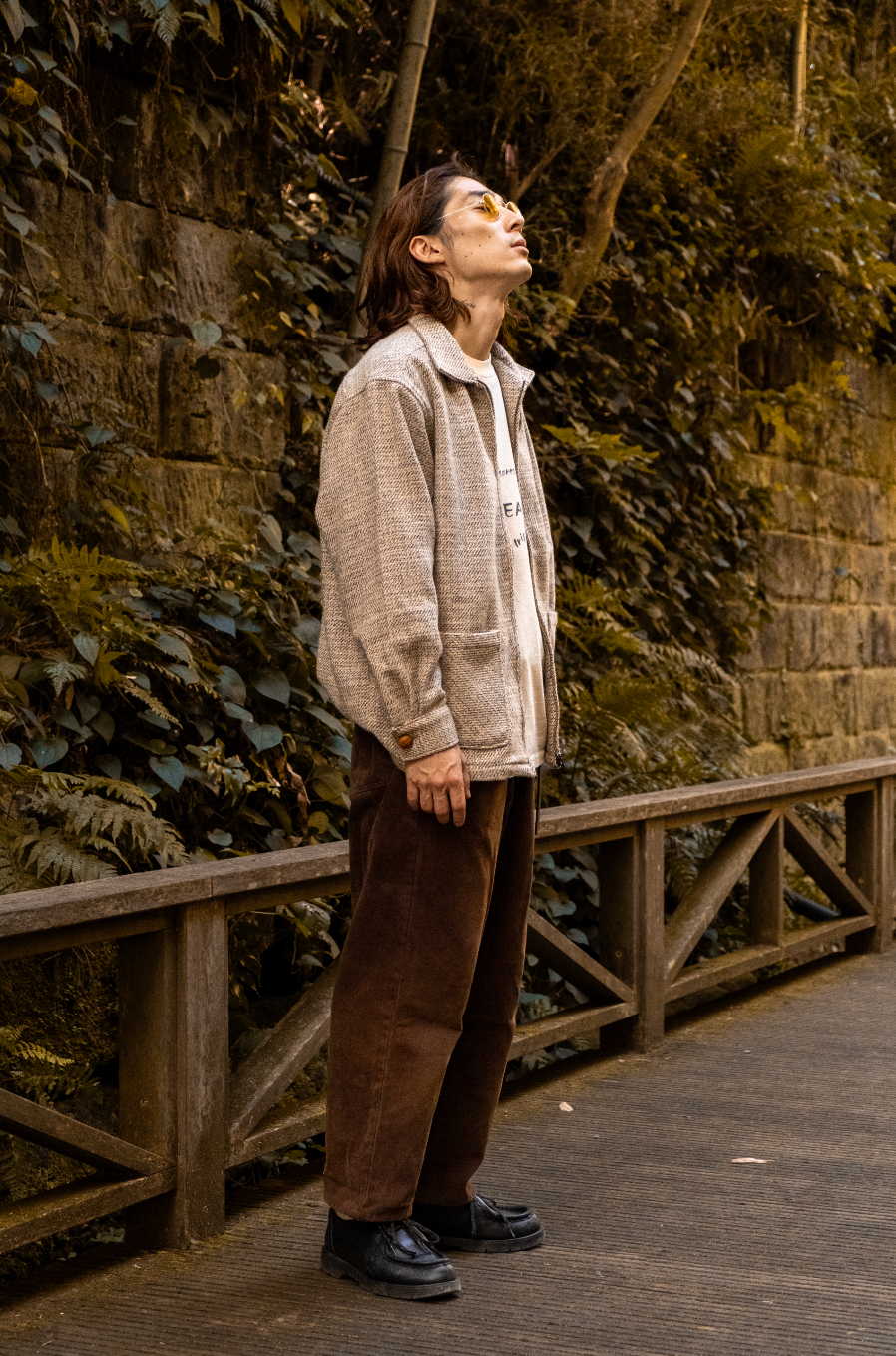 GEORGE TWEED JACKET-BEIGE MIX