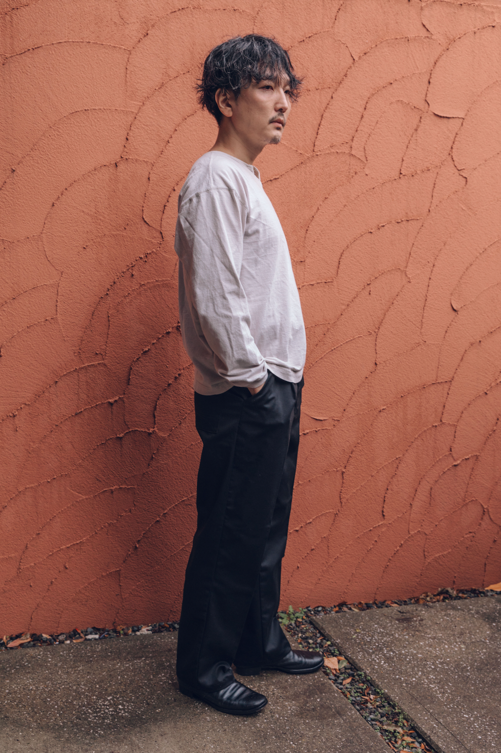 DARU HENRY NECK L/S T - ECRU