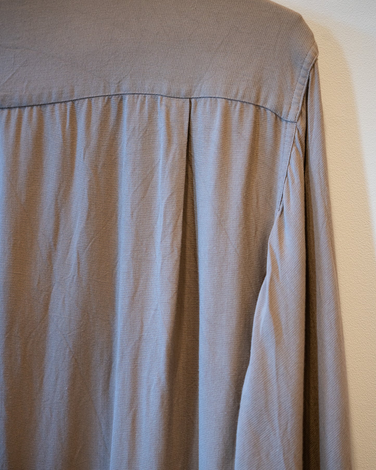 60's open collar rayon shirt