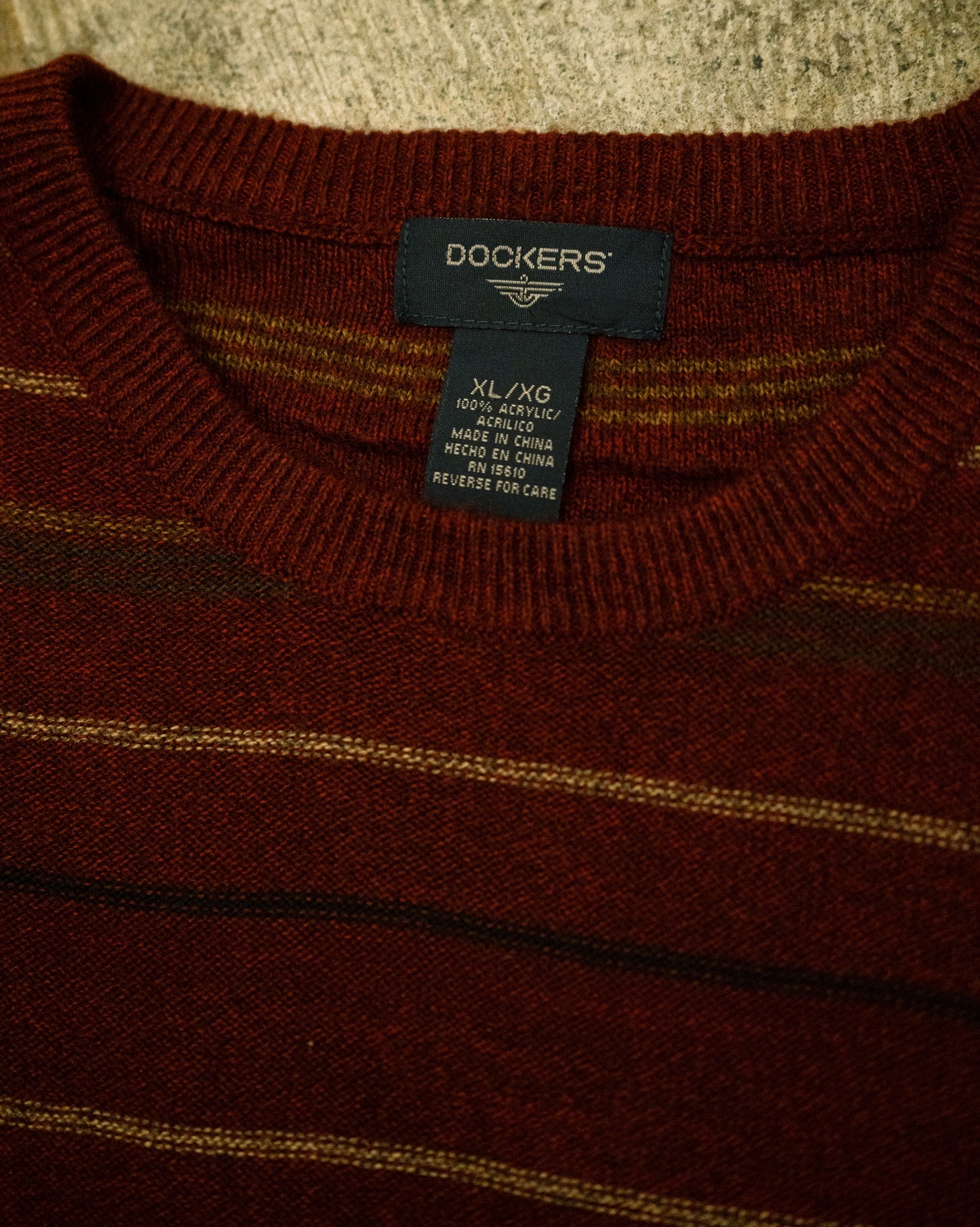 90-00's ARGYLE BORDER SWEATER