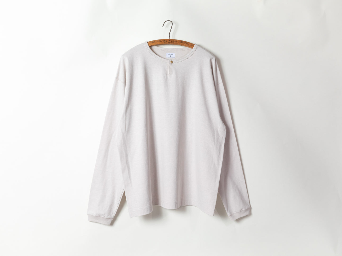 DARU HENRY NECK L/S T - ECRU
