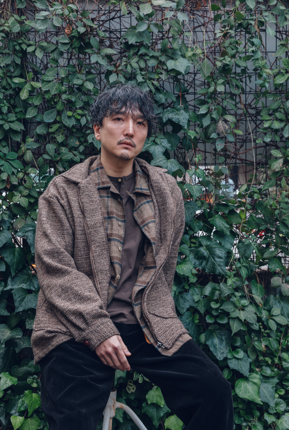 GEORGE TWEED JACKET-BROWN MIX