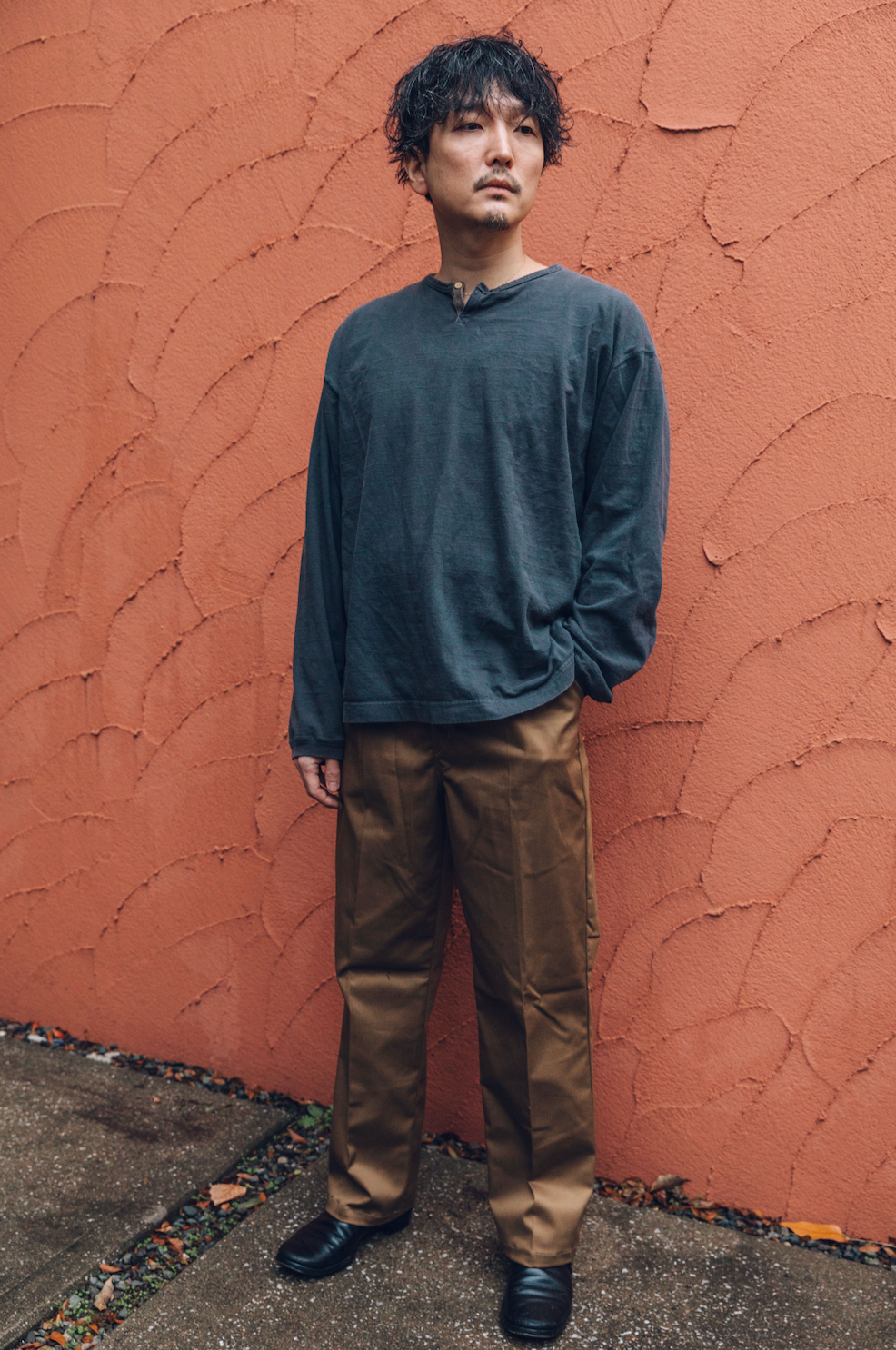 DARU HENRY NECK L/S T - C.GRAY