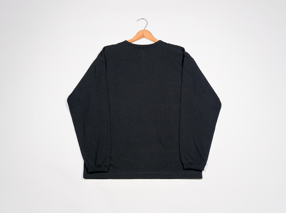 13SHOP-DARU HENRY NECK L/S T - BLACK