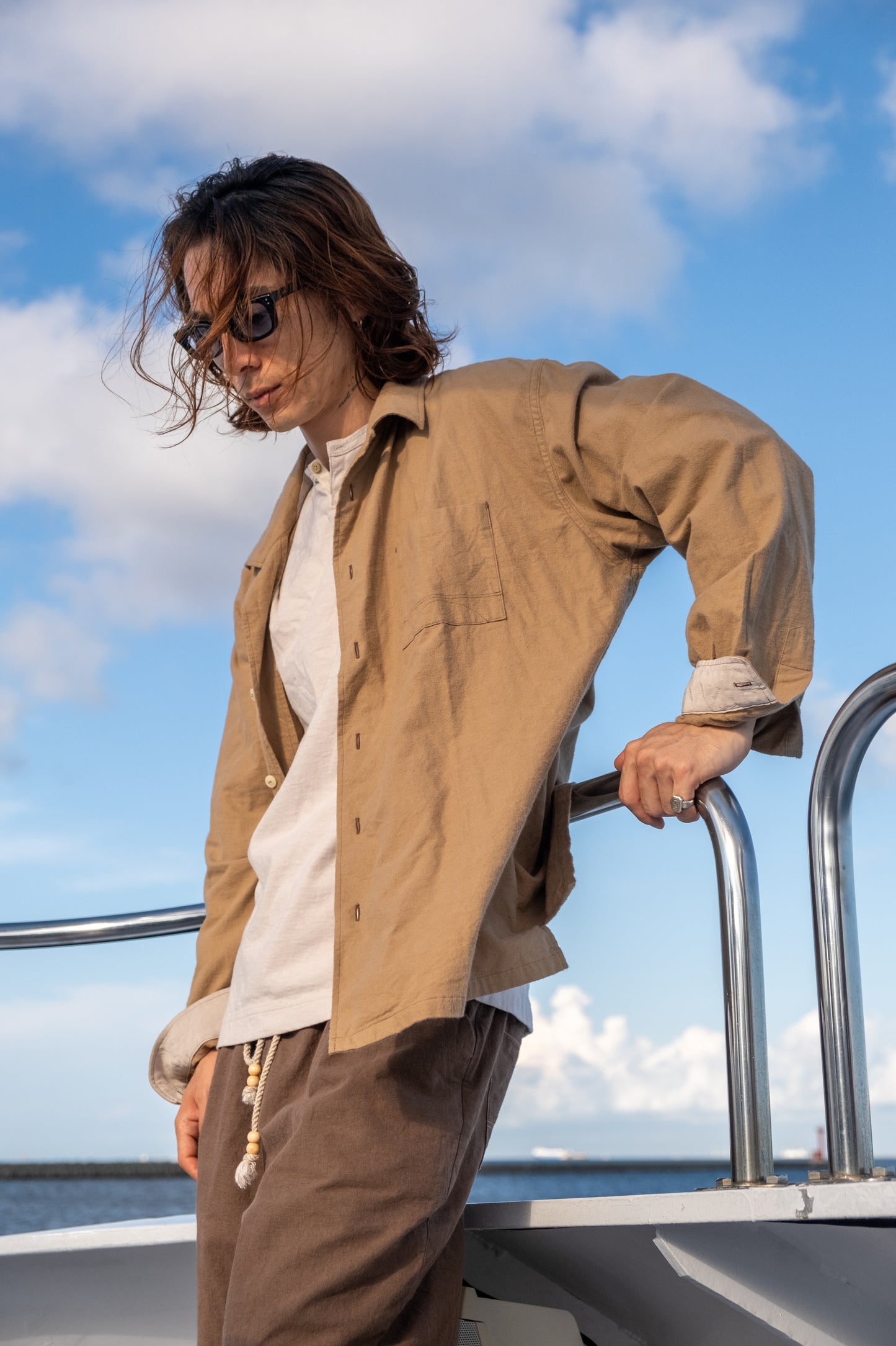 ROAM FLANNEL SHIRT - BEIGE