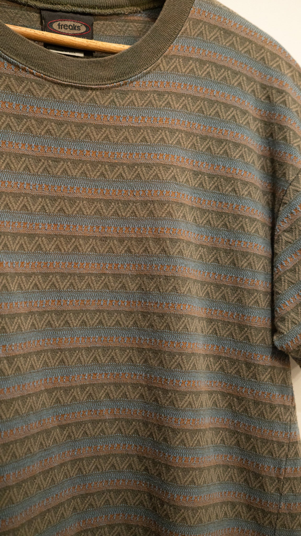 90's Jacquard  Border T shirt