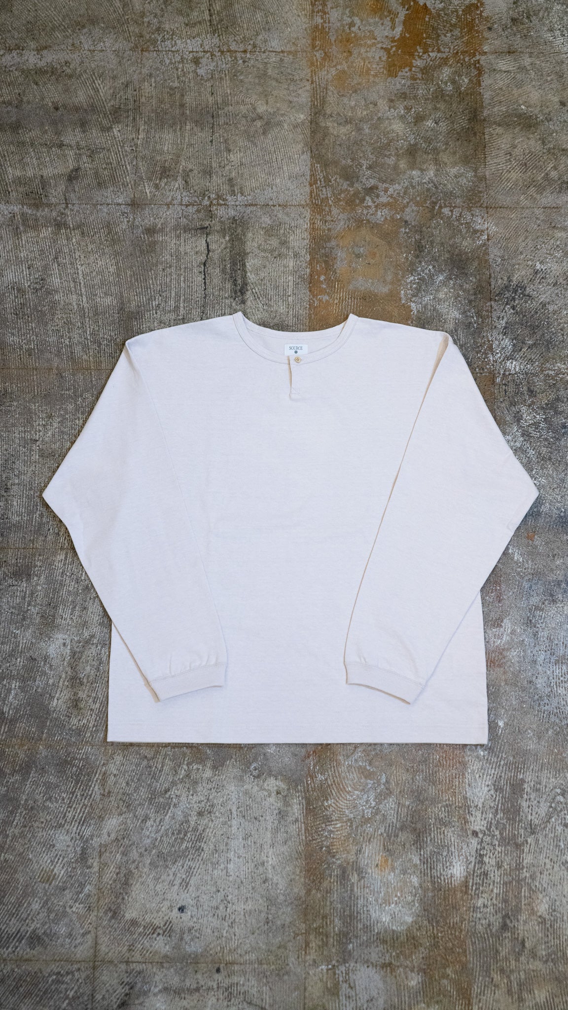 DARU HENRY NECK L/S T - ECRU