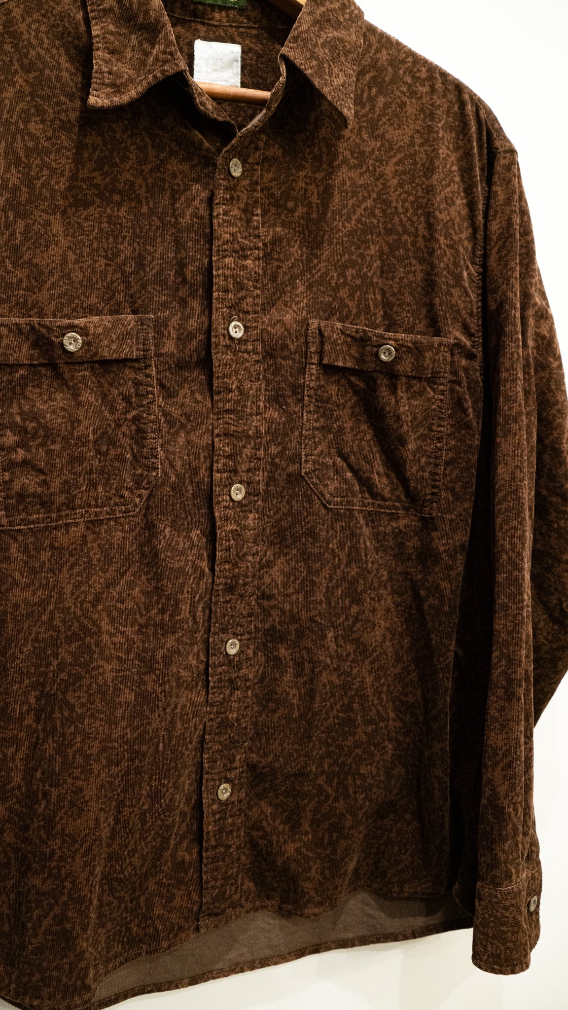 8-90's  Camo pattern Corduroy shirt