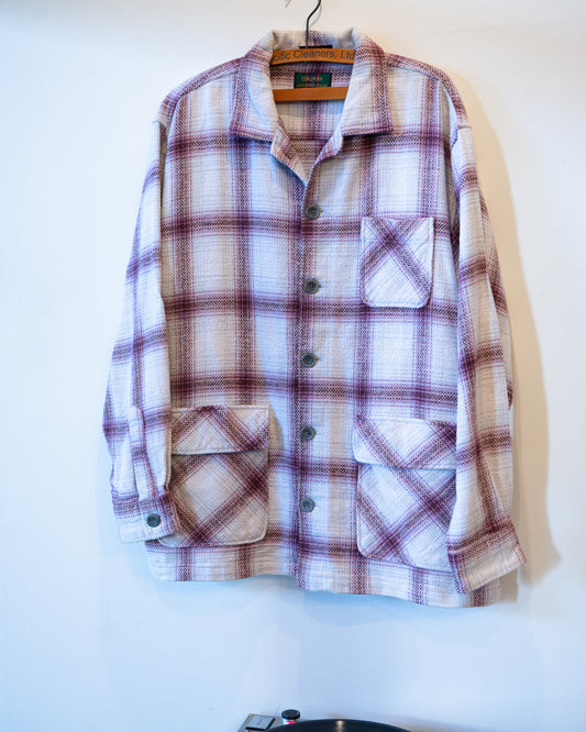 90's   check  pattern coveralls Jacket