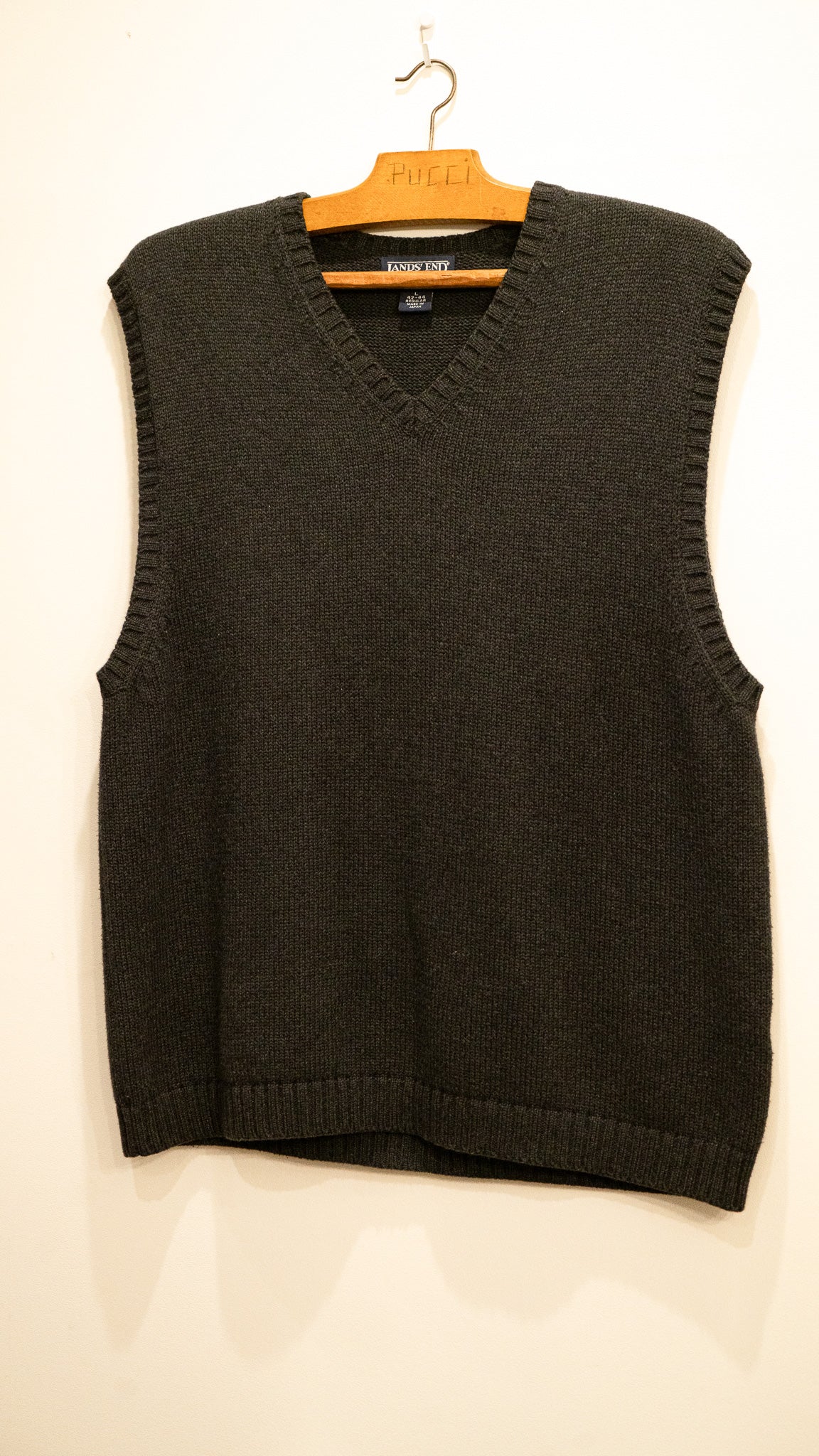 90's　LANDS' END Cotton Knit Vest