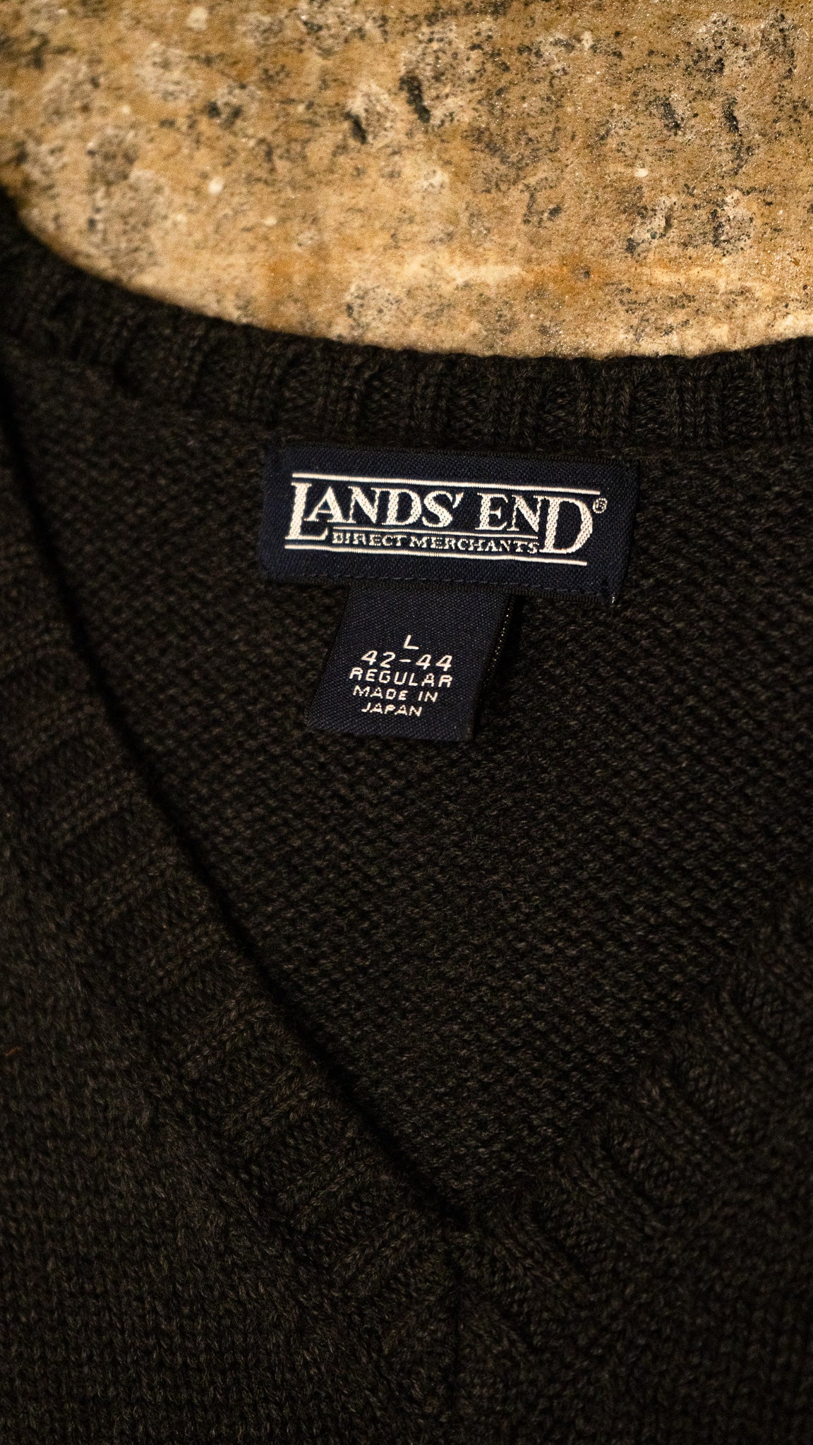 90's　LANDS' END Cotton Knit Vest