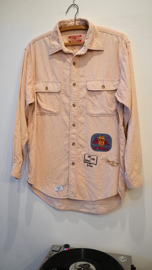 90's  vintage custom  shirt Corduroy