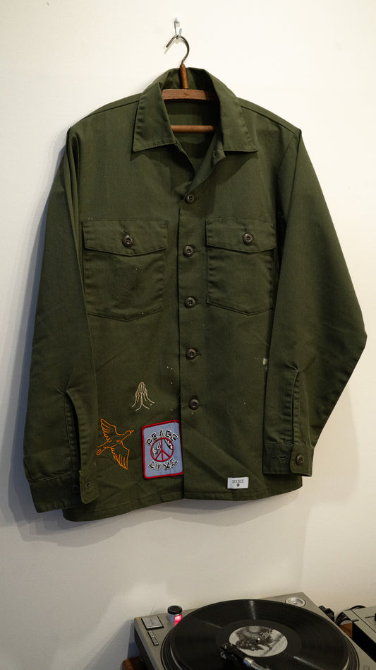 80's  vintage custom  shirt military 3