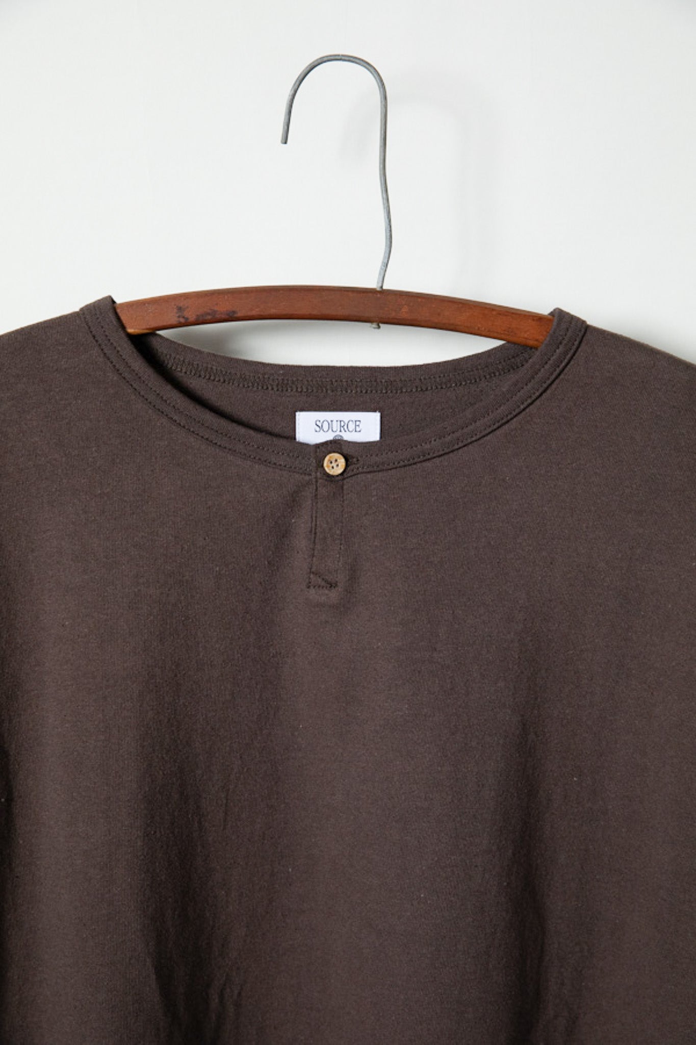 DARU HENRY NECK L/S T - BROWN